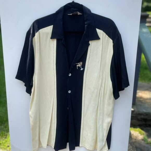 Da Vinci XL Martini Glass Bowling Shirt - Picture 1 of 8